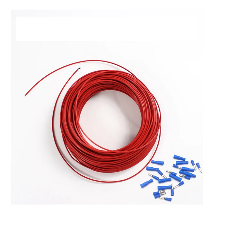 Teflo 48K 9ohm Тефло 12V 220V 48K 9ohm PTFE оболочка из углеродного волокна нагревательный кабель Polyte провод нагреватель для пола под полом инфракрасная теплая крыша комнаты - Цвет: Teflo 48K 9ohm