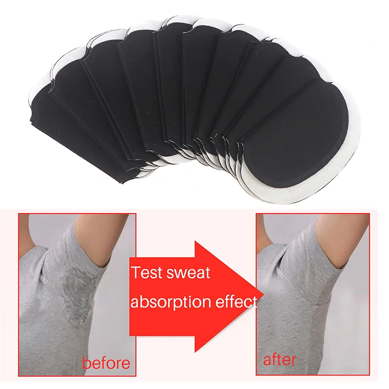 20Pcs Black Disposable Underarm Shirt Antiperspirant Protection From Sweat Pads Deodorant Armpit Absorbent Pads