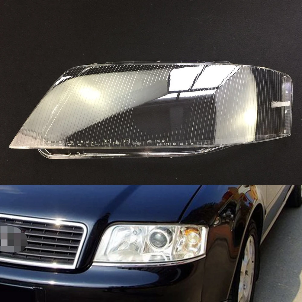 Для Audi A6 1999 2000 2001 2002 прозрачный автомобильный налобный фонарь с прозрачными линзами, передняя крышка для авто - Цвет: Driver Side