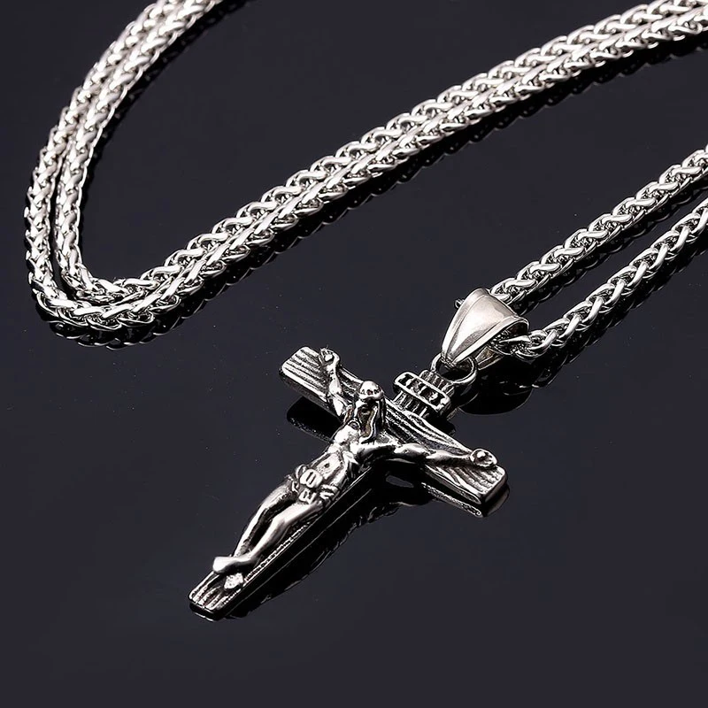Luxury Charming Gold Cross Chain Necklace For Women Men Male Hip Hop Cool Accessory Fashion Jesus Cross Pendant Necklaces Gifts