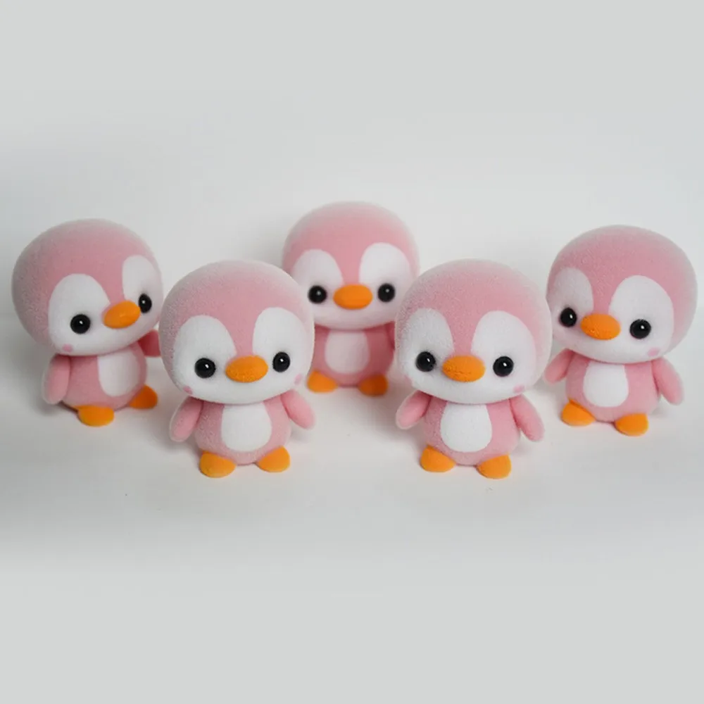 5 см мини Флокирование украшения куклы пингвин 4 цвета Kawaii кукла игрушка для