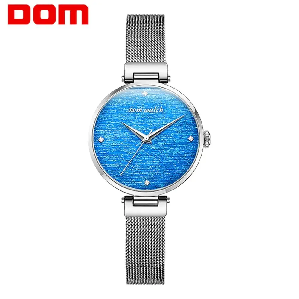 

DOM Watches Women Top Brand Luxury Quartz Watch Women Fashion Relojes Mujer Stainless Steel Ladies Quartz Wrist Watches G-1293