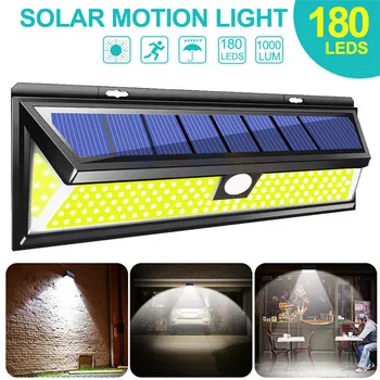 

118 LED/180 COB Solar Wall Lamp Powered Sunlight Outdoor PIR Motion Sensor Solar Light Waterproof Street Emergency Garden Lamp