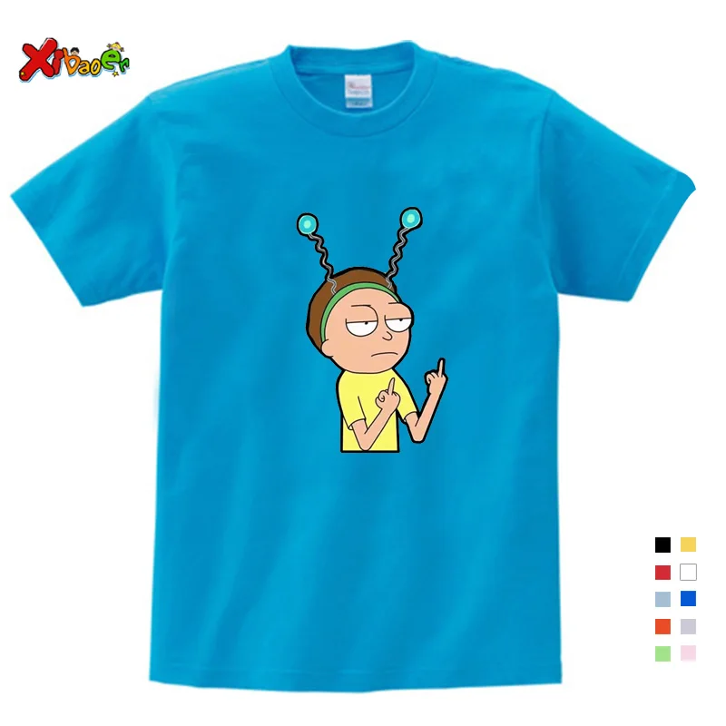 Футболка для мальчиков футболки для девочек; коллекция года; милая летняя детская одежда для маленьких девочек; топы с короткими рукавами и героями мультфильмов; Модная одежда для мальчиков - Цвет: Kids T-shirt