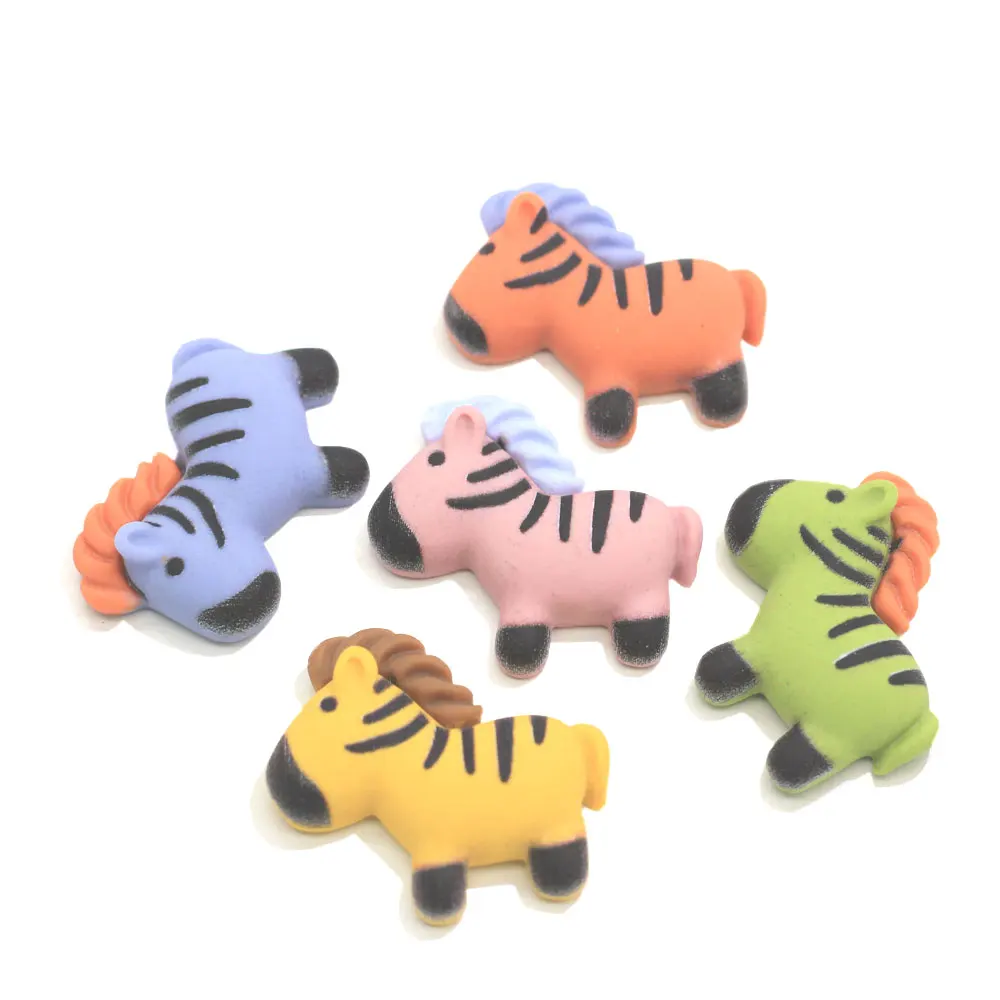 20/50/шт Смола Кабошон Kawaii Мультфильм Зебра Лошадь DIY Flatback кабошон украшения аксессуары Скрапбукинг