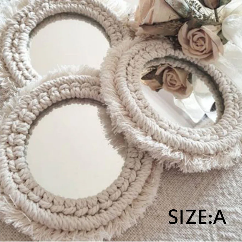 Богемное Декоративное Настенное подвесное зеркало для гостиной винтажное