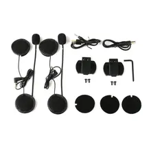 Металлический зажим+ V6 Pro 6 мотоциклист шлем BT Interphone 1200 беспроводной Bluetooth домофон стереогарнитура, музыка