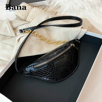 

Crocodile Pattern Bag Crossbody Bag for Women 2020 Summer Design Female Shoulder Simple Handbag Lady Chain Travel Chest Bag