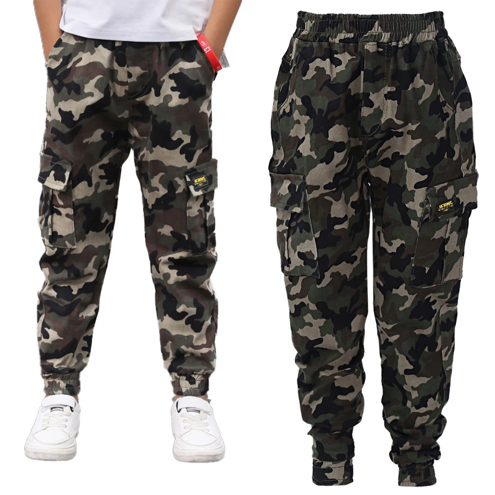 

Детские камуфляжные штаны для мальчиков, джоггеры, уличная одежда, повседневные шаровары, брюки-карго, повседневные Комбинезоны большого размера, одежда