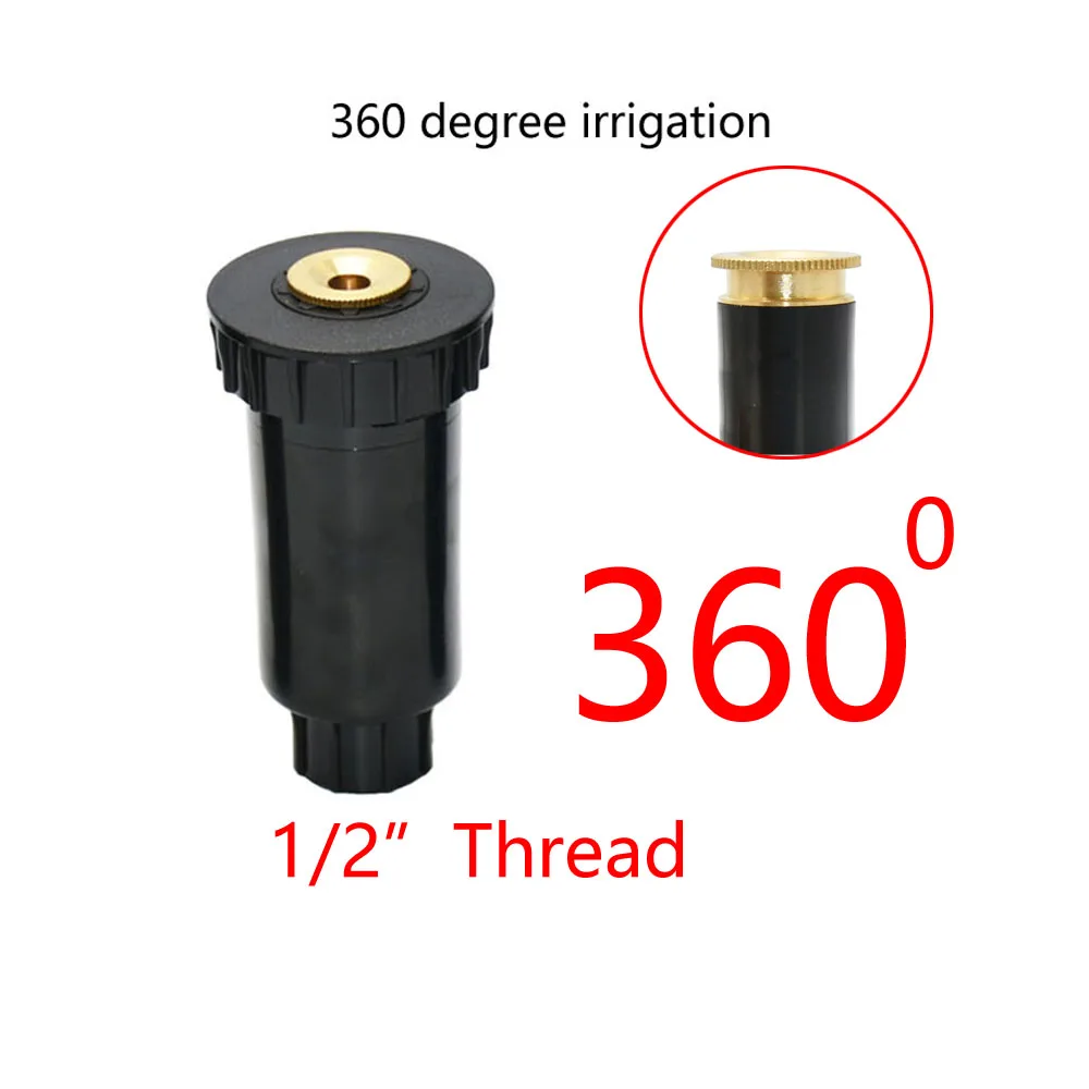 Garden Sprinkler Irrigation Sprinklers Garden Irrigation Nozzle Garden Sprayer Nozzles 90-360 Degree Popup Sprinkler Adjustable Lawn Watering Sprinkler Head