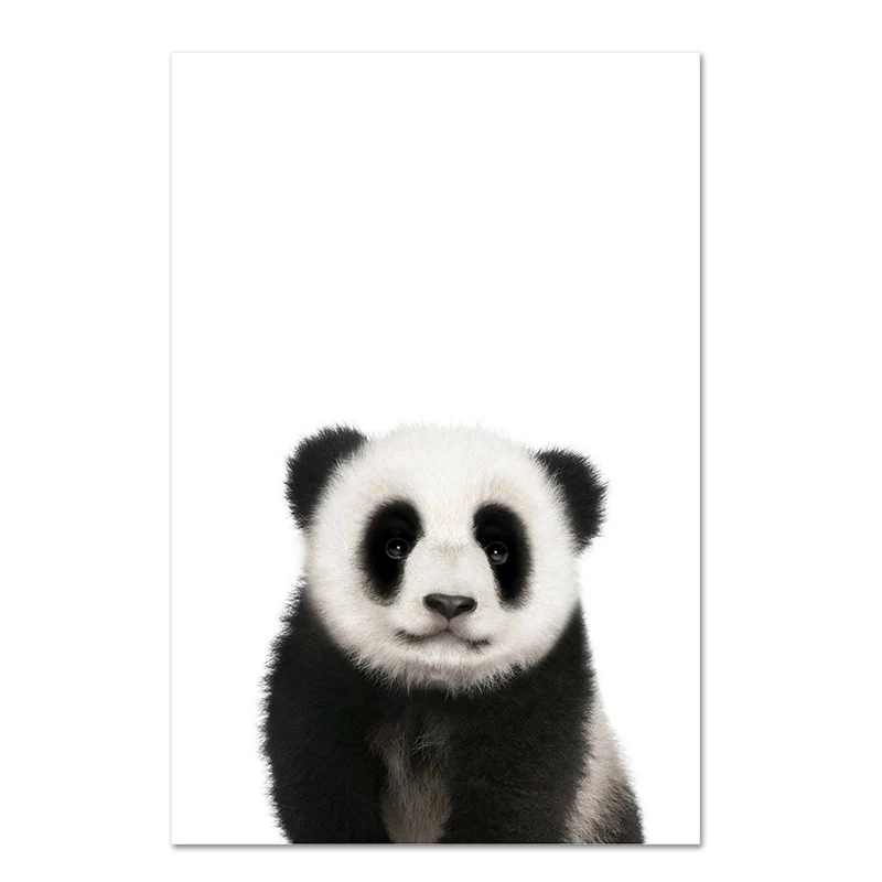 B406-2 Kawaii Baby Animal зебра и жираф кролик Холст плакат настенная живопись садик печать живопись скандинавский декор для детских комнат фотографии - Цвет: B406-2