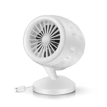 

Portable Mini Table Fan Handheld 2 Speed USB Rotatable Double Leaf Cooler Low Noise Personal Desktop Air Circulator