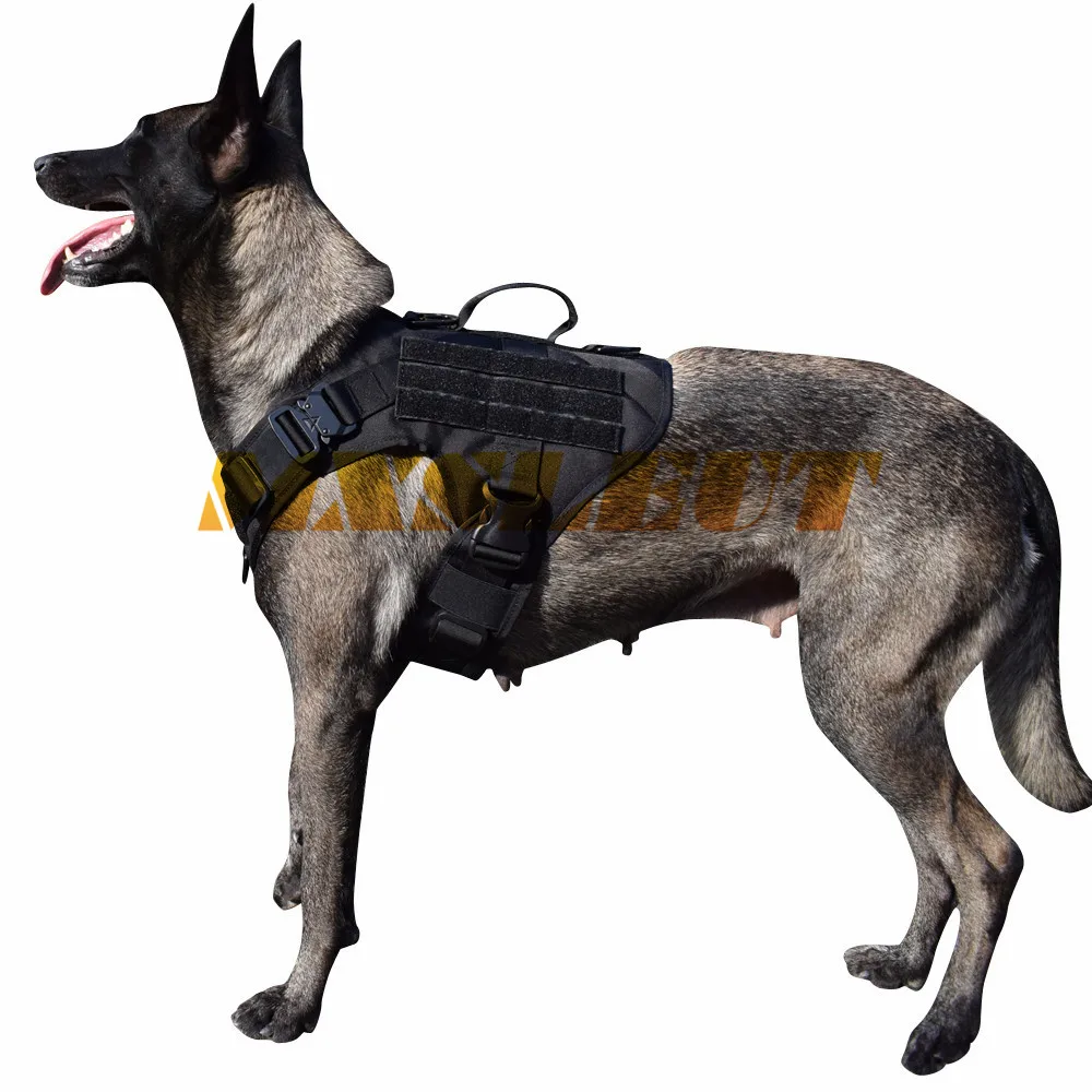 MXSLEUT тактический жилет для собак с ручкой в середине K9 Жгут Регулируемый размер для военной дрессировки собак охотничий жилет для собак