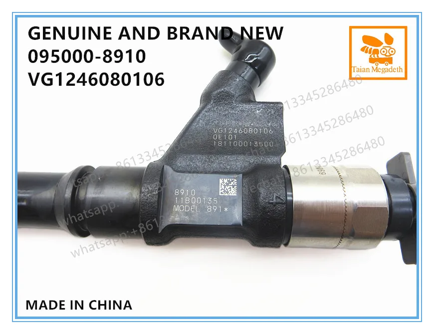 Подлинная и абсолютно новая дизельная Топливная форсунка COMMON RAIL 095000-8910, 095000-8911, VG1246080106 для двигателя SINOTRUK HOWO
