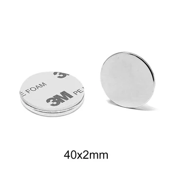 

40x2 Powerful Strong Magnets 40mm x 2mm Permanent Neodymium Magnets 40x2mm Round Big Magnet Belt with 3M self - adhesive 40*2