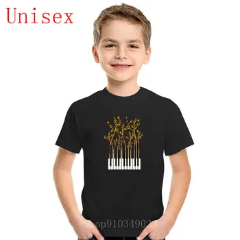 

Music Piano Key Jungle Retro Printed children T-Shirt kids New Style Creative Cotton boy clothes High Quality girls clothes