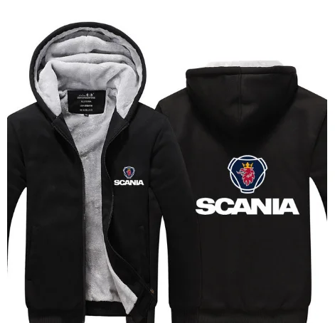 Зимние Повседневные толстовки с капюшоном Scania, толстовка на молнии, мужское утепленное пальто F f - Цвет: 4