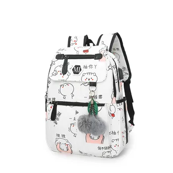 

school bags for girls female laptop backpack usb backbag children backpacks cute cat school backpack for girls bag pack
