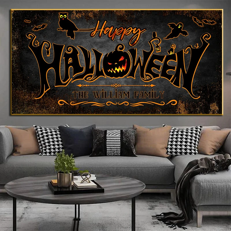 

Happy Halloween Pumpkin Canvas Poster and Prints Modern Festival Decorative Painting On the Wall Art Room Home Decor Picture