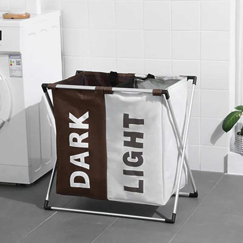 

Popular Foldable Laundry Basket Organizer Detachable Home Laundry Hamper Sorter Waterproof Bohemian Large Laundry Basket Split