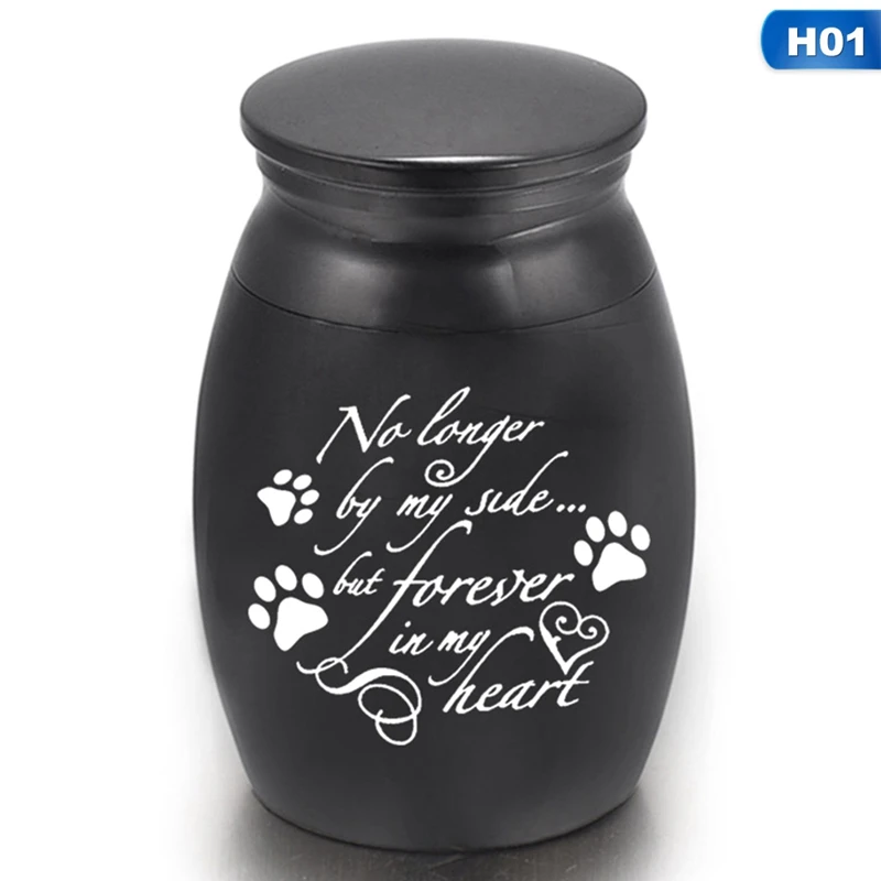 Urna de cremación de perro de acero inoxidable para cenizas, sin deformación casquete, contenedor funerario de pájaros y gatos para mascotas, recuerdo