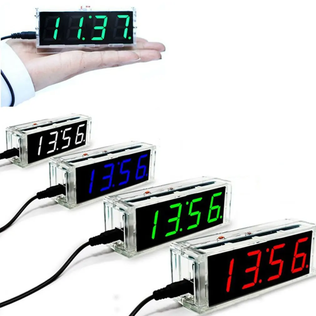 Electronic Clock Microcontroller Digital Light Control 1 Inch LED Tube DIY Partial Electron | Дом и сад