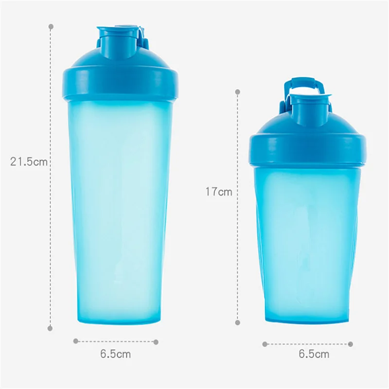 600/400ML Colorful Sport Shaker Bottle Whey Protein Powder Mixing Bottle Fitness Gym Shaker Outdoor Drink Cup With handle