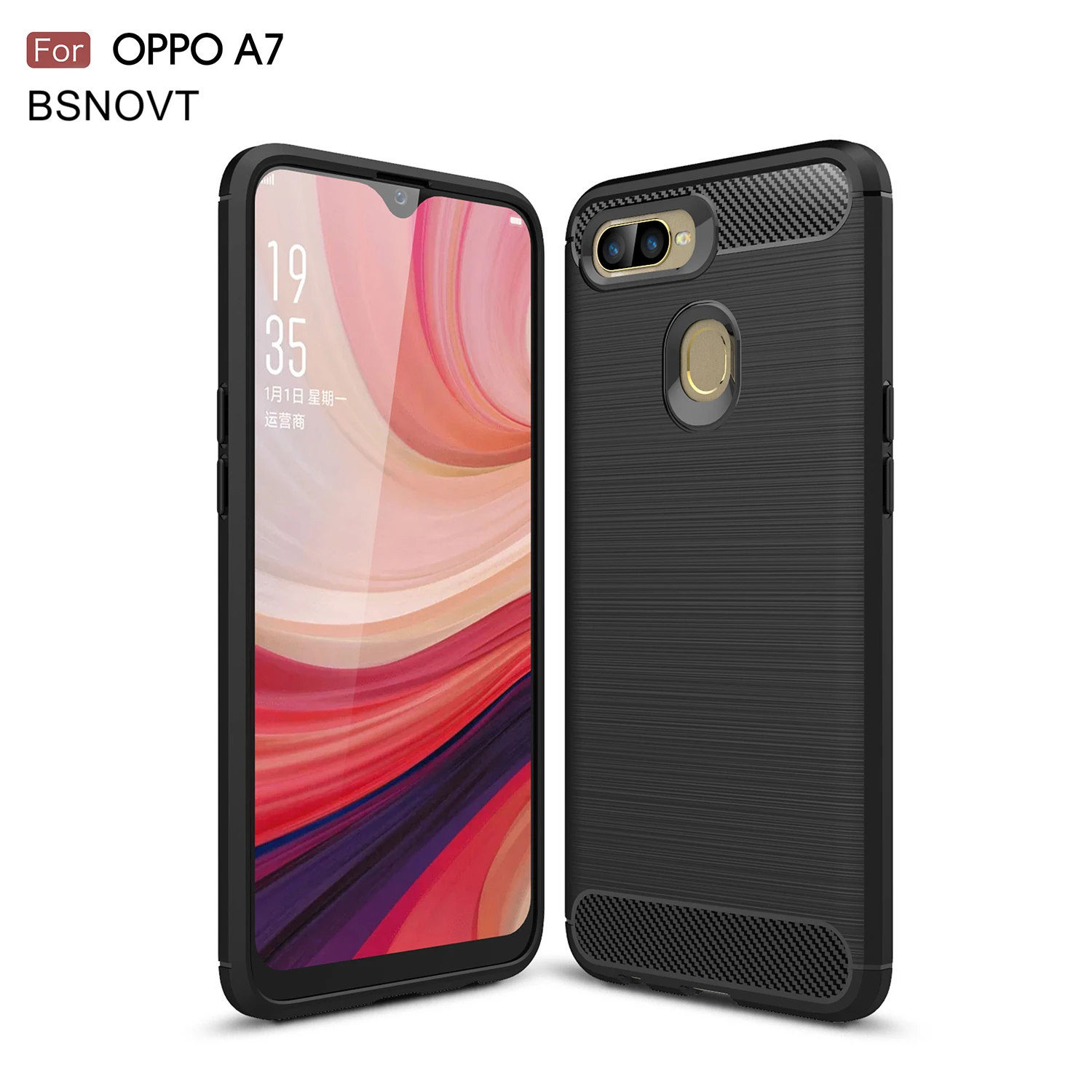 

For OPPO A7 Case Soft TPU Silicone Bumper Shockproof Anti-knock Phone Case For OPPO A7 Cover For OPPO A7 Funda 6.2 inch BSNOVT