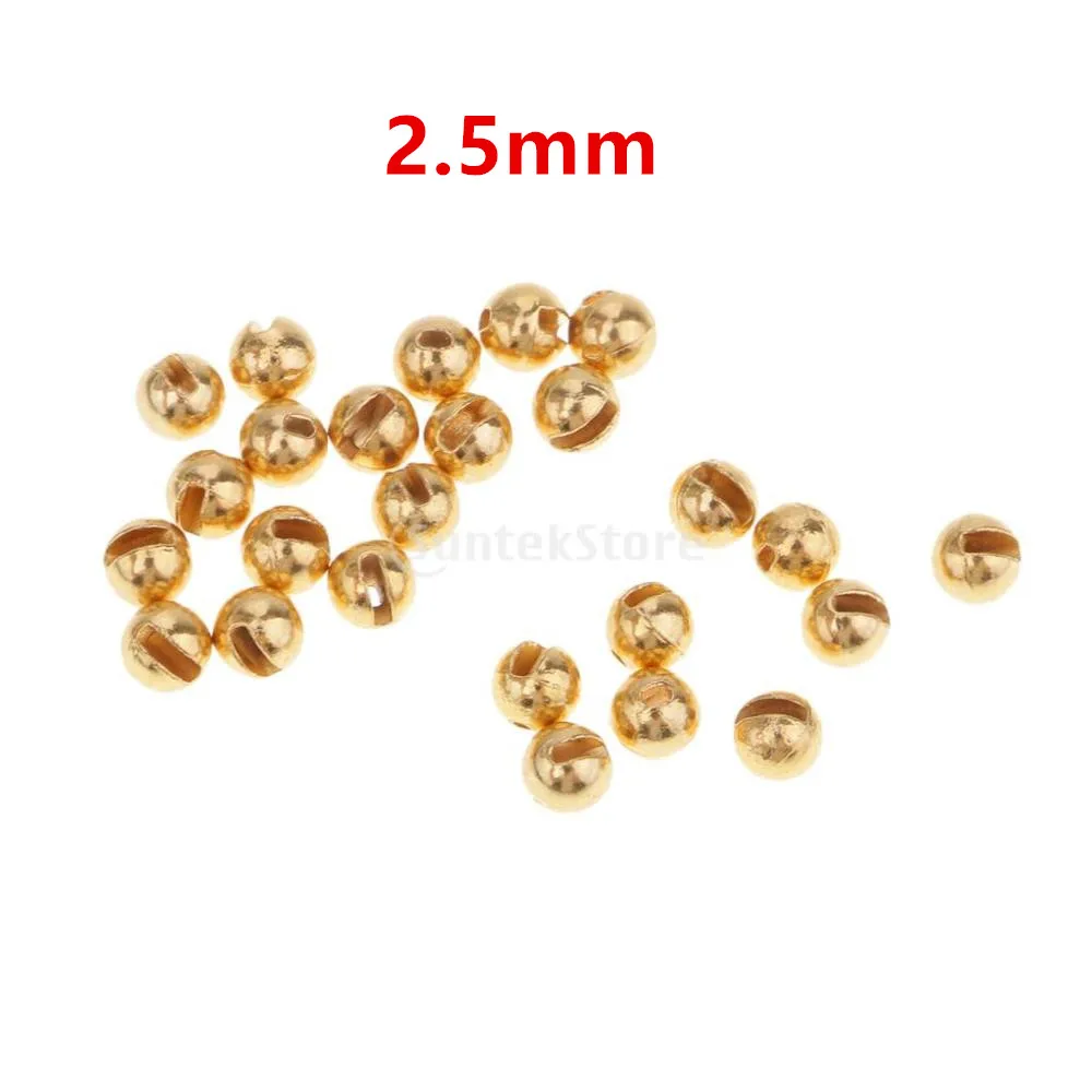 2.5mm 25 шт./лот МУШЕК БУСИНЫ щелевые Вольфрам нахлыстом Nymph с шариковой головкой для бусины 2,0/2,5/3,0/3,5/4,0 мм - Цвет: 2.5mm