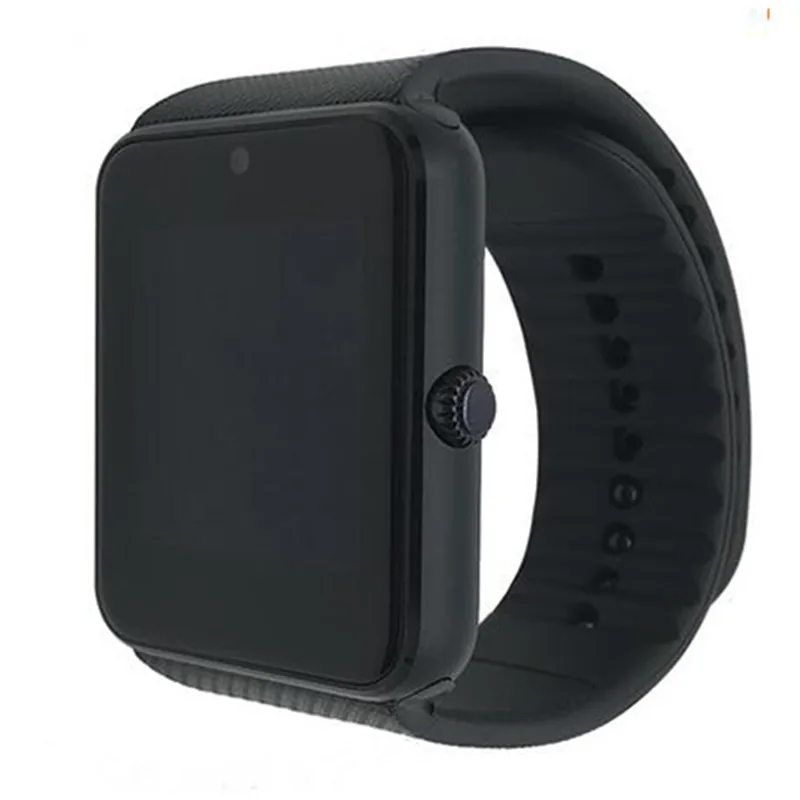 Черный GT08 GSM GPRS Bluetooth Смарт-часы для мужчин и женщин модные умные часы с сенсорным экраном умные часы Reloj Inteligente для Android - Цвет: Черный