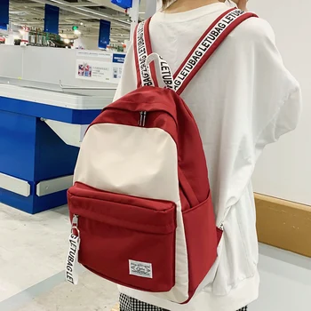 

Student Nylon Female Backpack Cute Women School Bag Teenage Girl Kawaii Backpack Harajuku Ladies Fashion Bags Luxury Book Letter