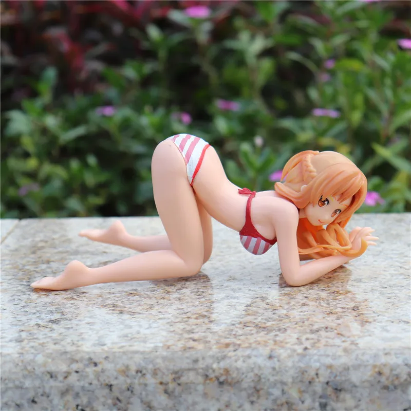 Меч искусство онлайн Yuuki Asuna Kirito полосатый на коленях купальник держатель для