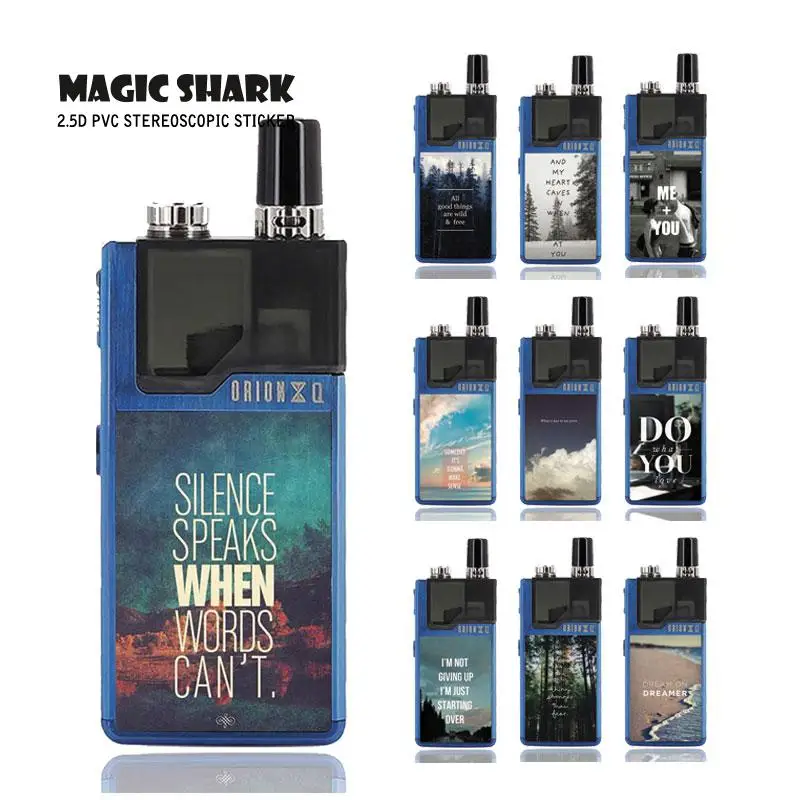

Magic Shark Do What You Love Dream On Dreamer Beatiful Natural Case Vape Sticker Back Film Skin for Lost Vape Orion