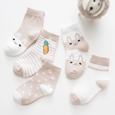5 пар/лот, хлопковые носки для детей от 0 до 8 лет летние тонкие детские сетчатые носки с изображением животных милые носки для мальчиков и девочек - Цвет: 5