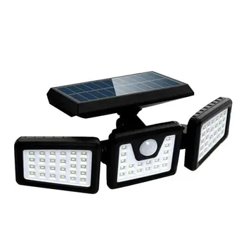 

70LED three-head solar wall light Outdoor Motion Sensor Waterproof Rotatable Yard Garden Garage Patio Porch