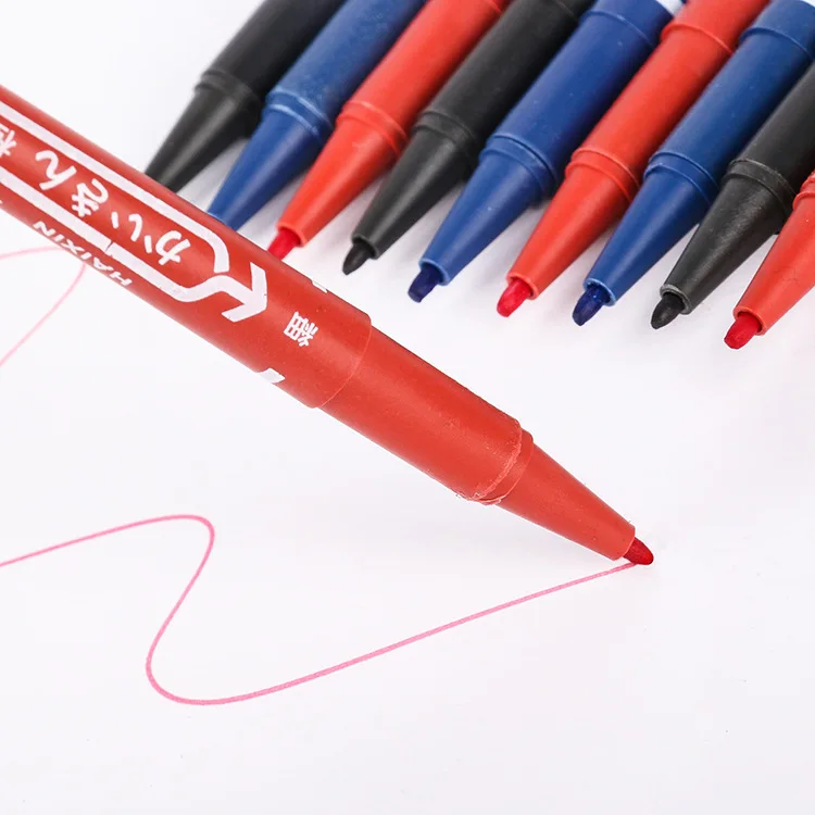 1 шт. Перманентный маркер с двойным наконечником тонкие водостойкие чернила