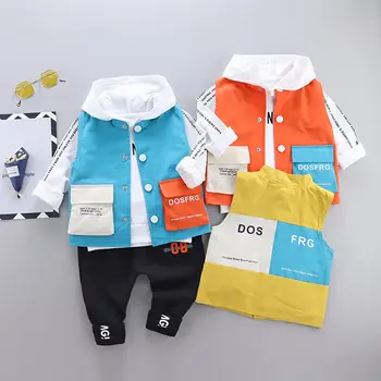 

Baby Boys Clothes Toddler Infant Clothing sport hoodies Coats T Shirt Pants 3Pcs/Sets Children Costume High Quality Kids Suits