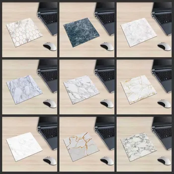 

XGZ Russian Square Mouse Pad Marble Stripe Printed Laptop PC Table Mat Diamond Honeycomb Pattern Non-slip Rubber Universal