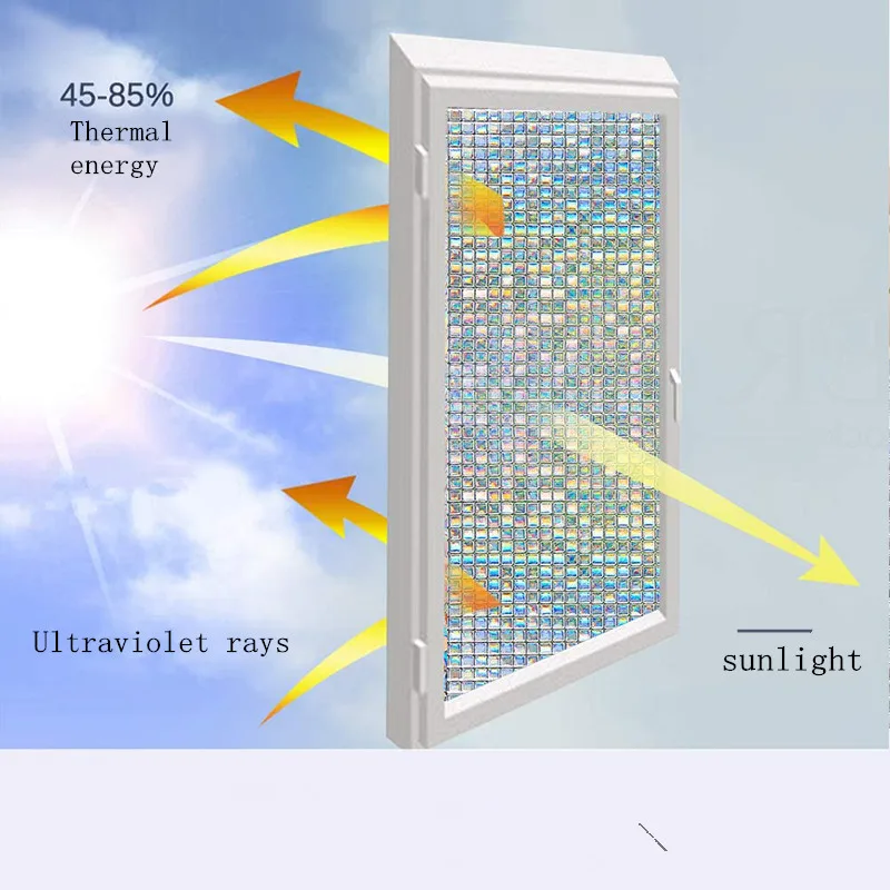 Mosaic electrostatic frosted glass film anti-exhaust partition bathroom bedroom sliding door window privacy electrostatic film
