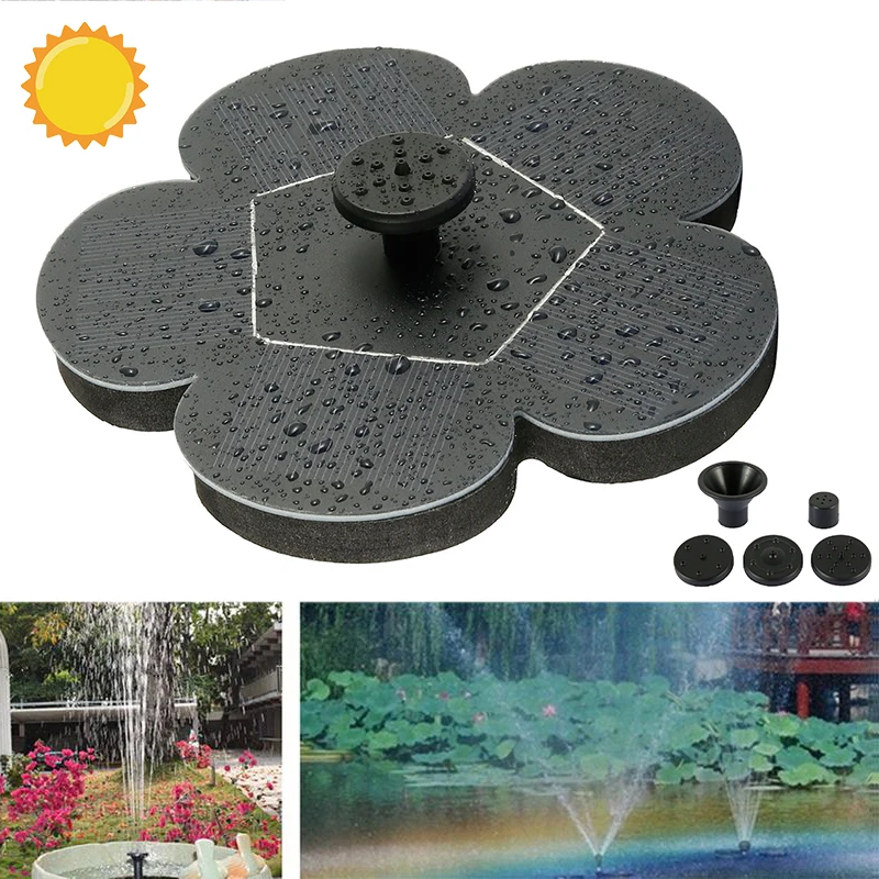 

Solar Fountain Pump Watering Kit Power Solar Pump Pool Pond Submersible Waterfall Floating Solar Panel Fountain for Garden