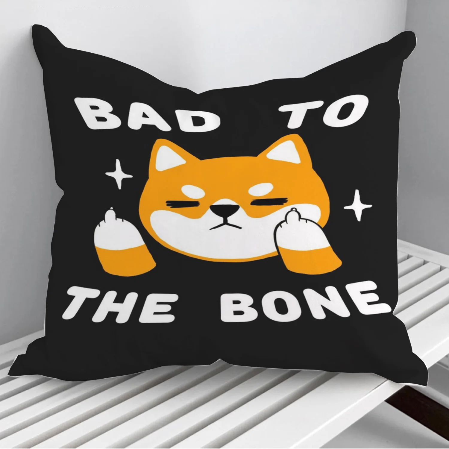 Bad Shiba Inu Boy Throw Pillows Cushion Cover On Sofa Home Decor 45*45cm 40*40cm Gift Pillowcase Cojines Dropshipping | Дом и сад