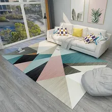 Nordic Minimalist Living Room Large Carpet Bedroom Geometric Style Anti-skid Machine Wash Mat