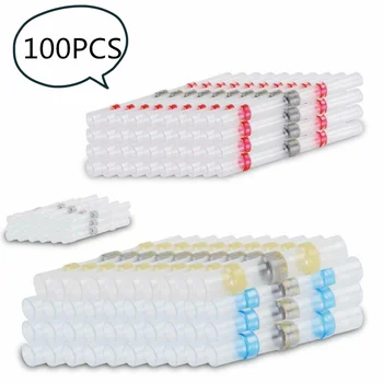 

100PCS Waterproof Soldering Sleeve Heat Shrink Butt Terminals Electrical Cable Wire Insulated Connectors Kit Assortment