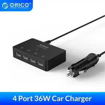 

ORICO 36W Multi USB Car Charger 4 Ports Adapter for Android iphone ipad Mobile Phone Samsung Car-charger