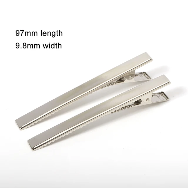 50/20pcs Metal Hair Alligator Clips 30mm/40mm/45mm/55mm/65mm/75mm/100mm Findings For DIY Jewelry Hair Style Tools Accessories 97mm