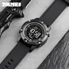 SKMEI Top Band Swimming Digital Sports Watch Mens 10Bar Waterproof Countdown LED Light Wristwatches Alarm 2