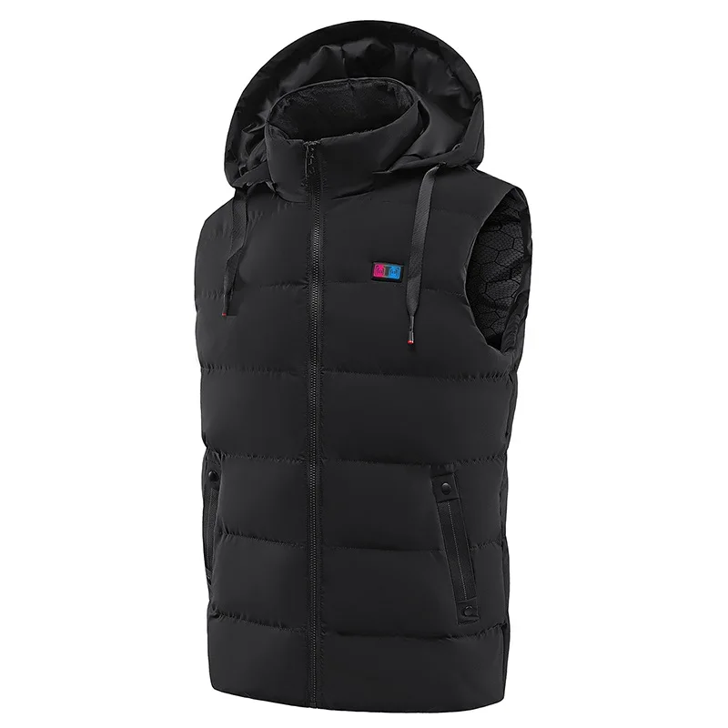 11PCS Usb Sport Hiking Winter Heating Vest Men Women Warm Heated Smart Jacket Graphene Heat Thermal Clothing Hoodied Plus Size