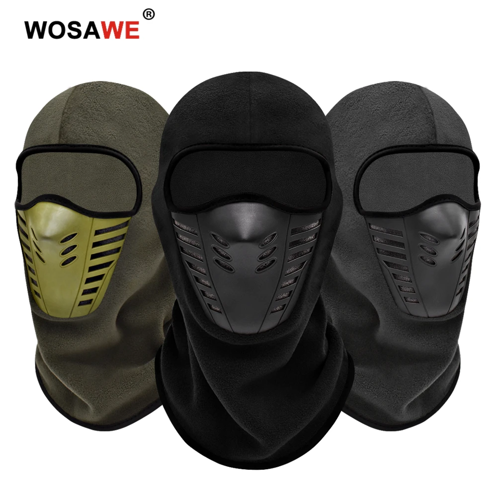 Motorcycle Mask Fleece Thermal Face Mask Keep Warm Moto Riding Balaclava Motorbike Biker Winter Windproof Ski Mask Men Women