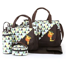 Bolsa de pañales de gran capacidad de 5 piezas para bebé, conjuntos de bolsas de pañales, organizador para mamá, bolsa de maternidad para bebé, bolsas de lactancia, bolsas de pañales