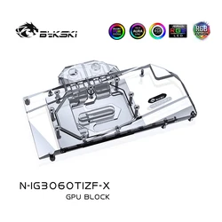Bykski – bloc d'eau pour carte graphique colorée Battle AX RTX3060TI, 8G, N IG3060TIZF X pièces, pour refroidissement vidéo 